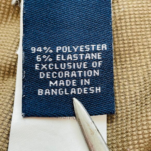 Chaps Beige Khaki Cargo Front & Side Pocket Classic Shorts 32 - Picture 9 of 10